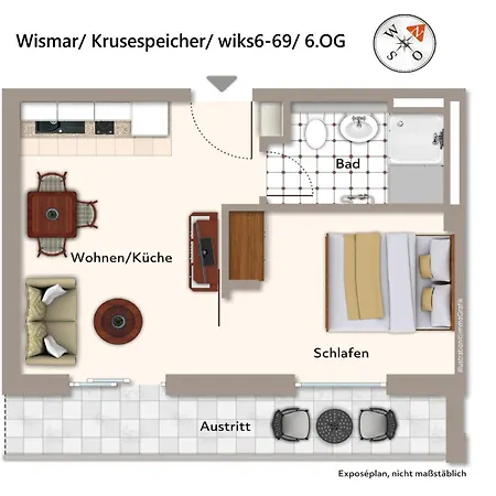 Krusespeicher Krusespeicher 6-69 Appartement Wißmar